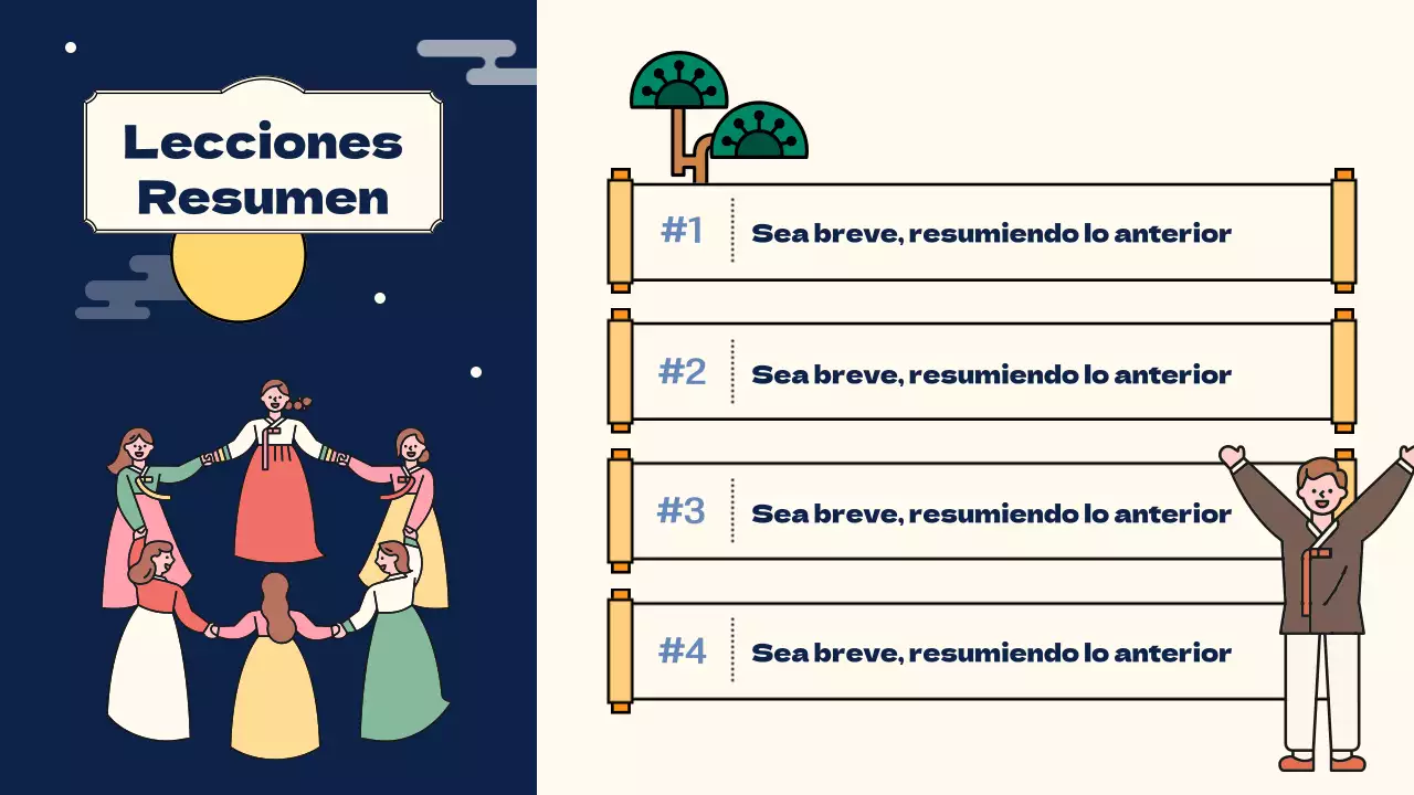 Presentamos el concepto del colorido y simpático ambiente de las ilustraciones de Obon