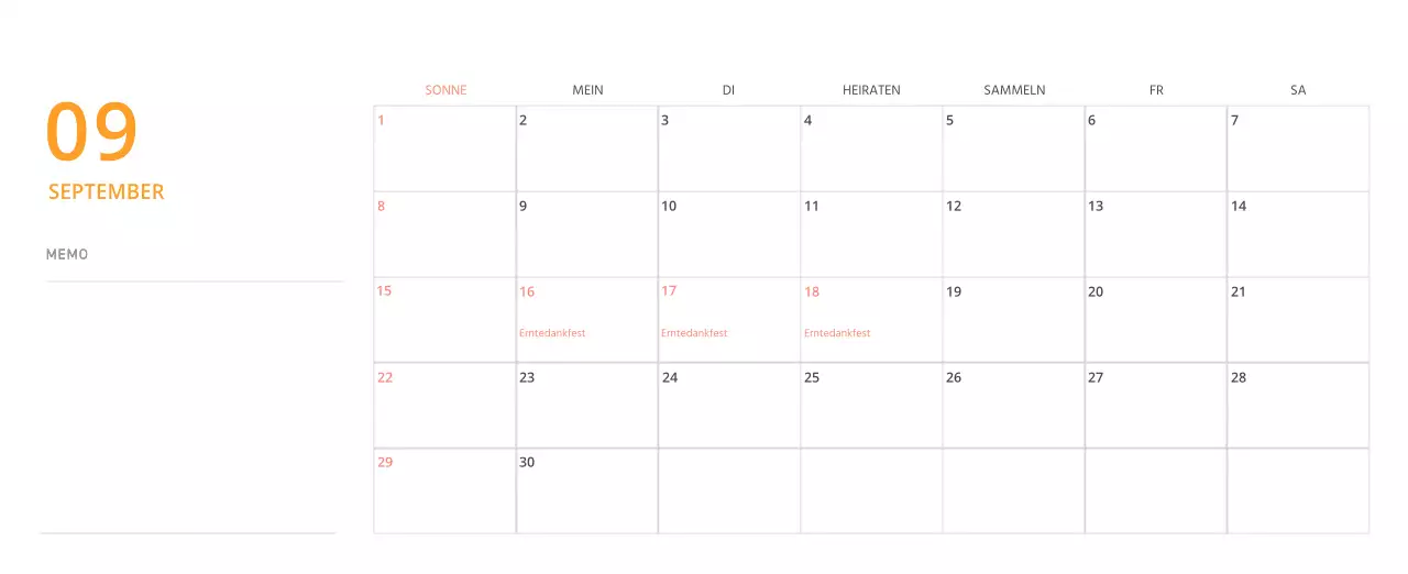 Niedlich illustrierter grüner Tischkalender mit Familienthemen