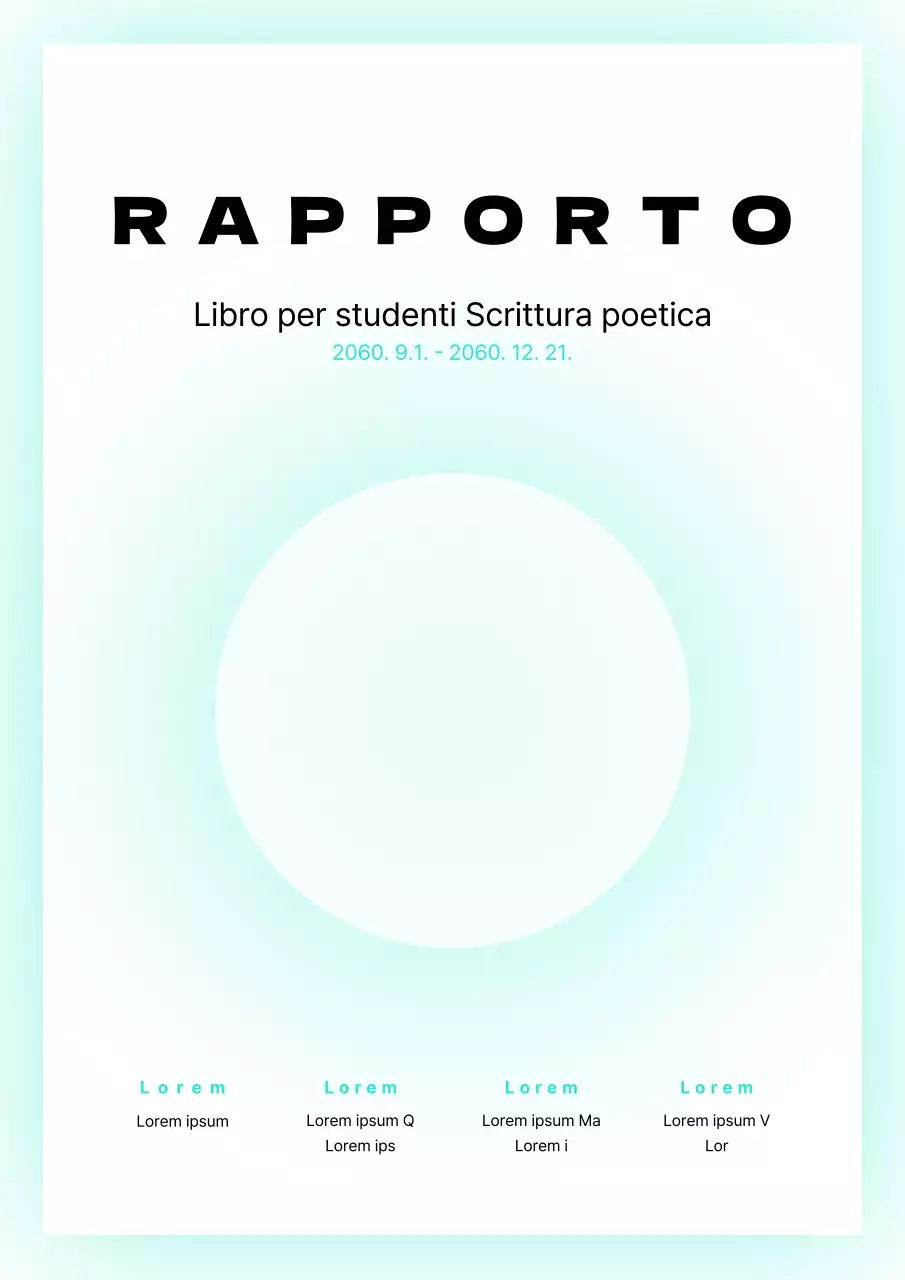 Tema blu chiaro forme semplici copertina rapporto