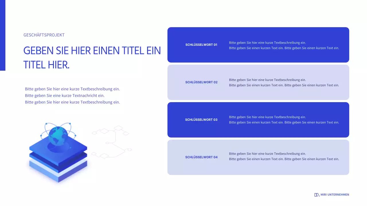 Weiß und Blau für einen klaren Business-Look