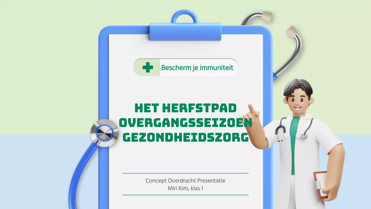 Inleiding tot het concept van seizoensgebonden gezondheidszorg met 3D-illustraties in chartreuse en lichtblauw.