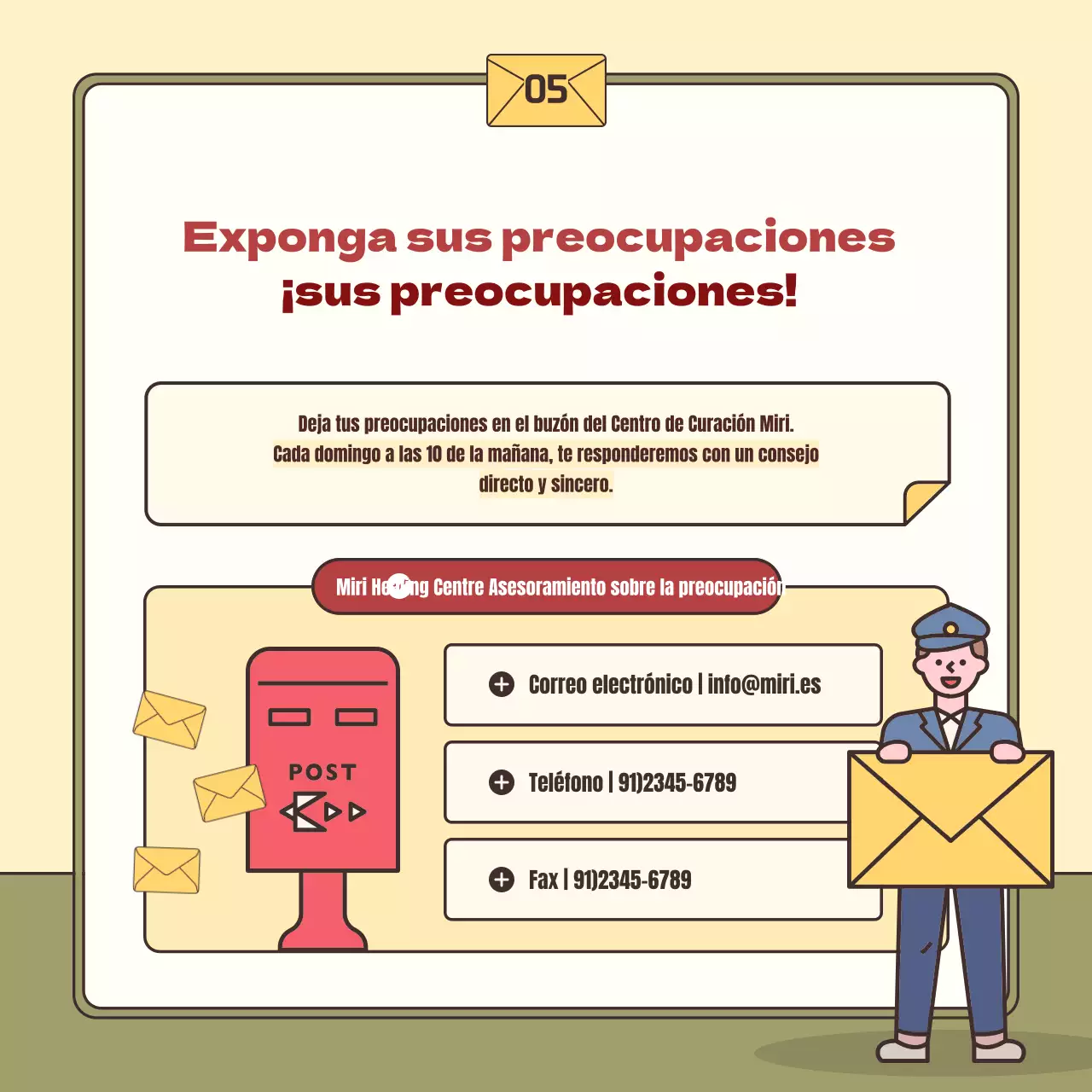 Un simple consejo de socorro amarillo y caqui