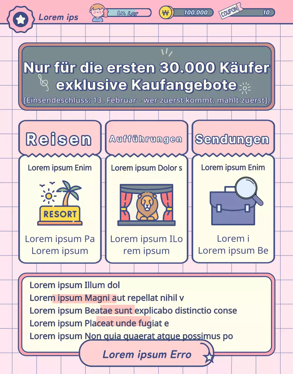 Schulanfangsartikel mit pastellfarbenen Kreidetafel- und Spielbildschirmelementen