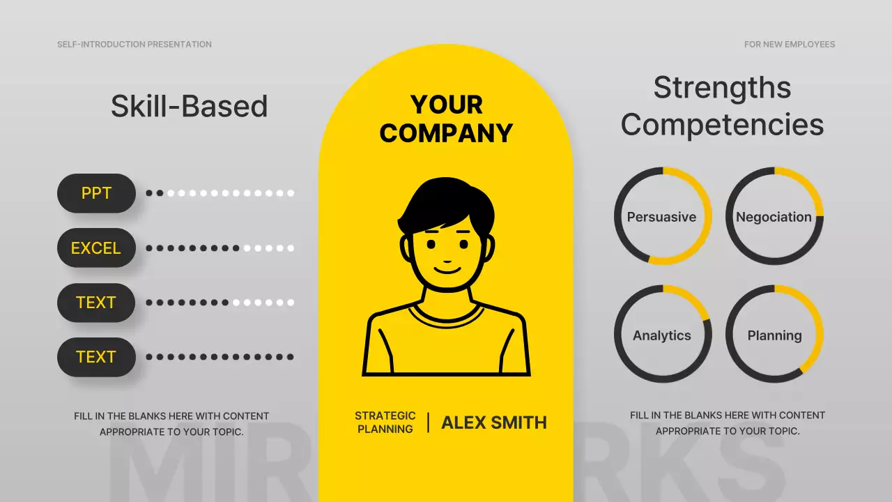 옐로우 프로페셔널 직원 가이드 프레젠테이션