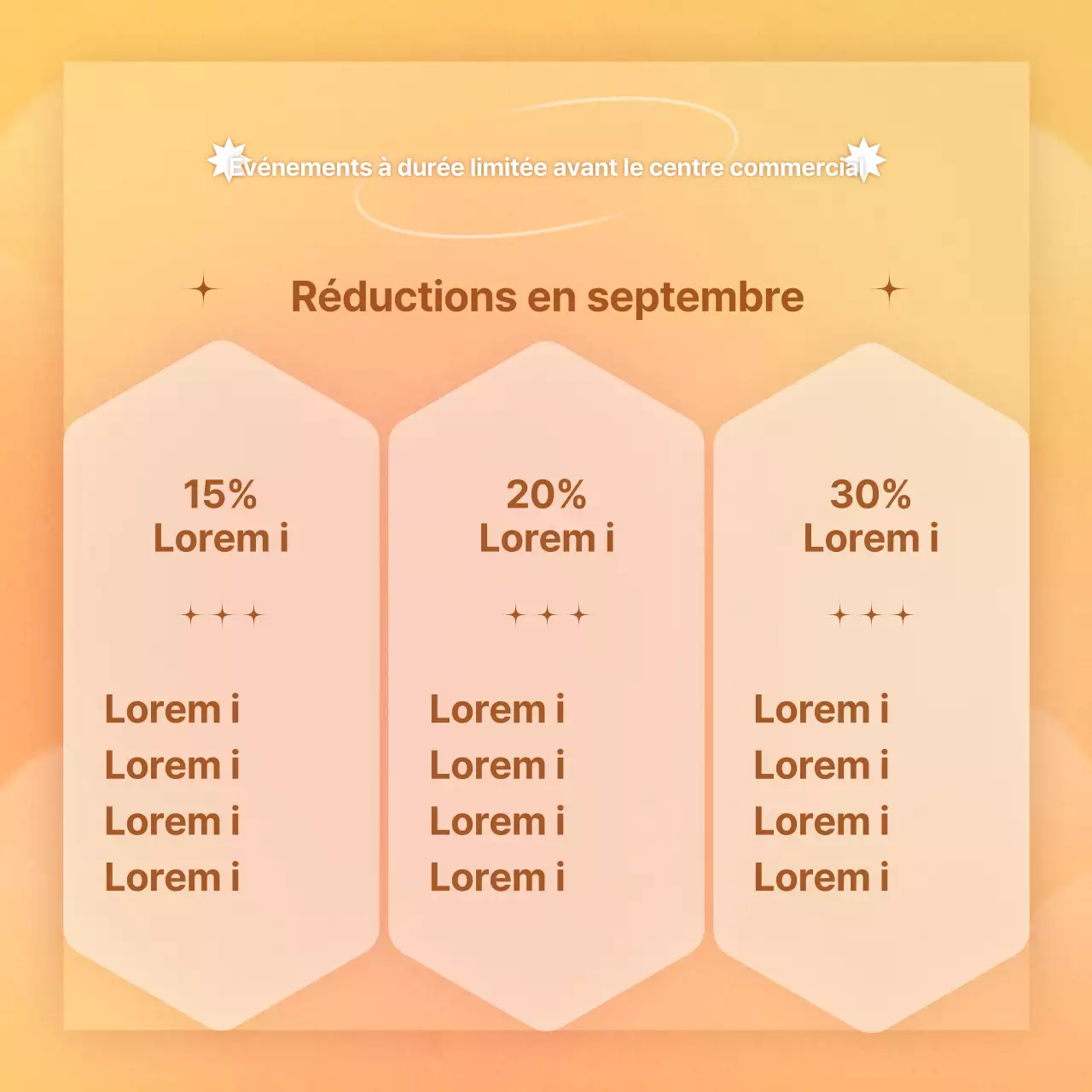 Promotion de cadeaux émotionnels avec des dégradés d'orange