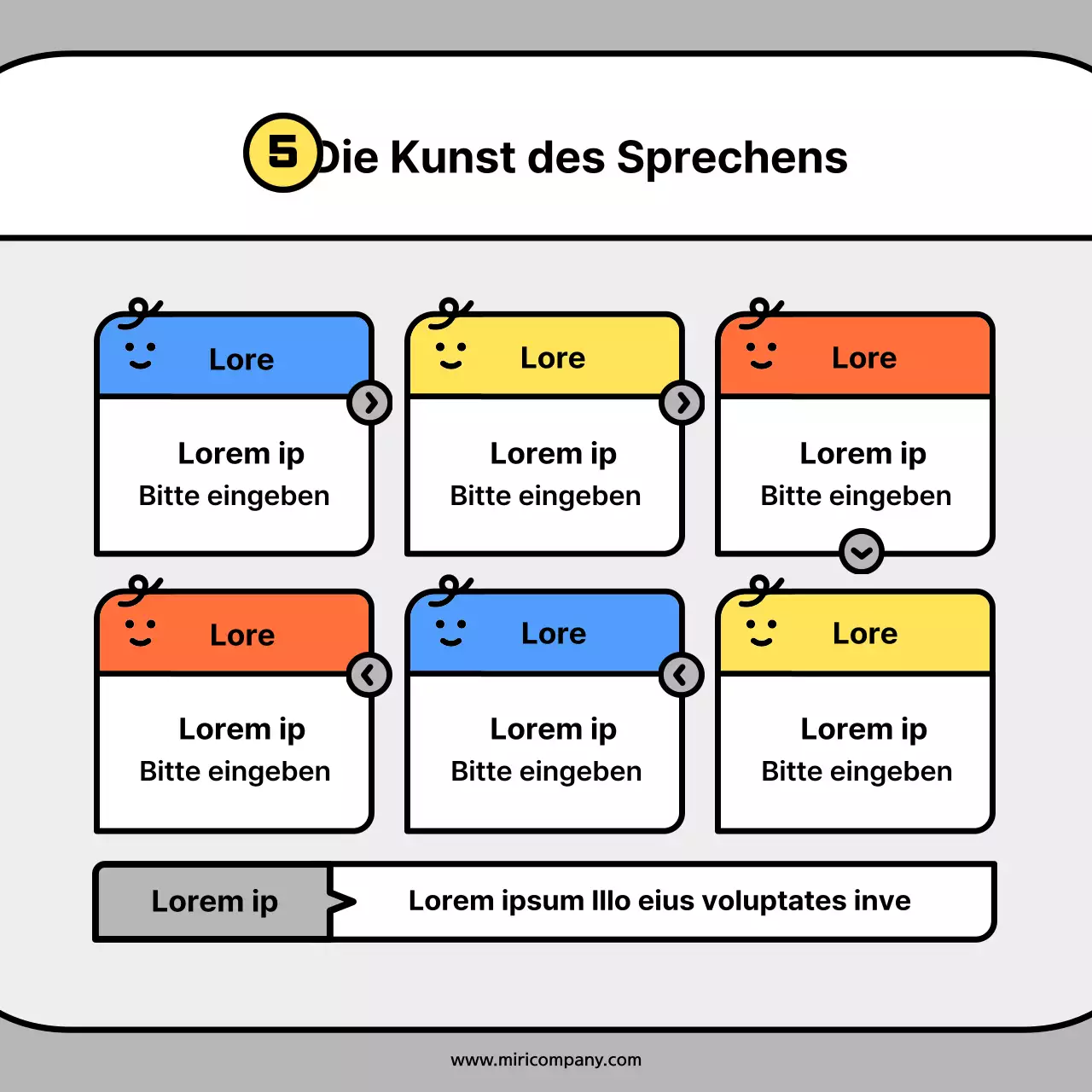 Niedliche Charakterformen in orange und blauen KonzeptkartenNews Kit