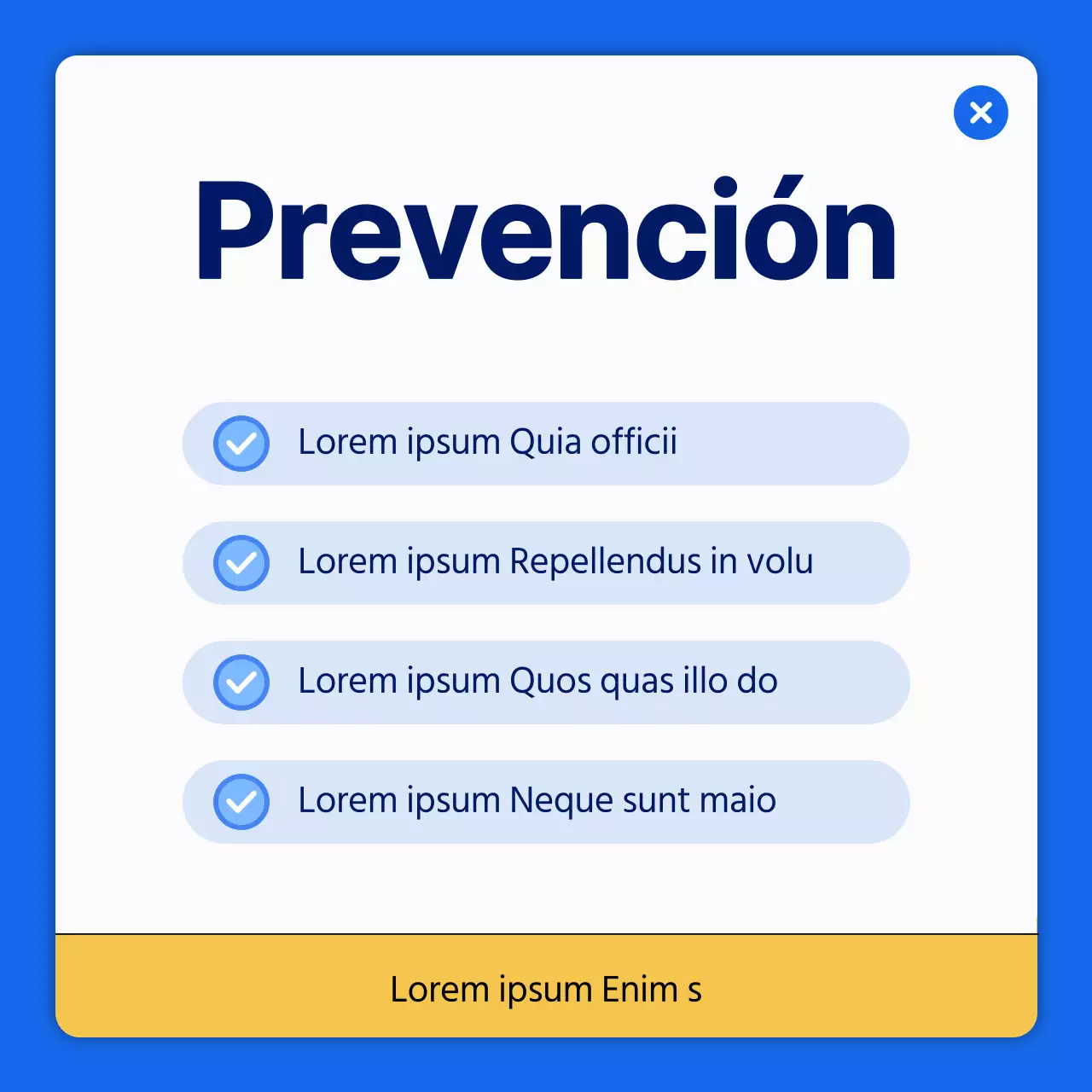 Explicación de la información para un simple patrón oscuro de azul y amarillo