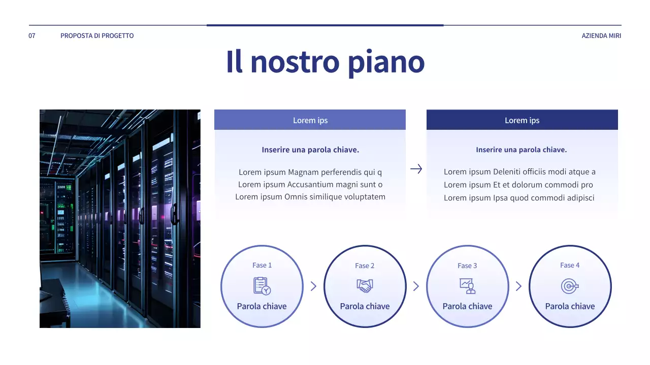 Una semplice proposta di progetto in blu