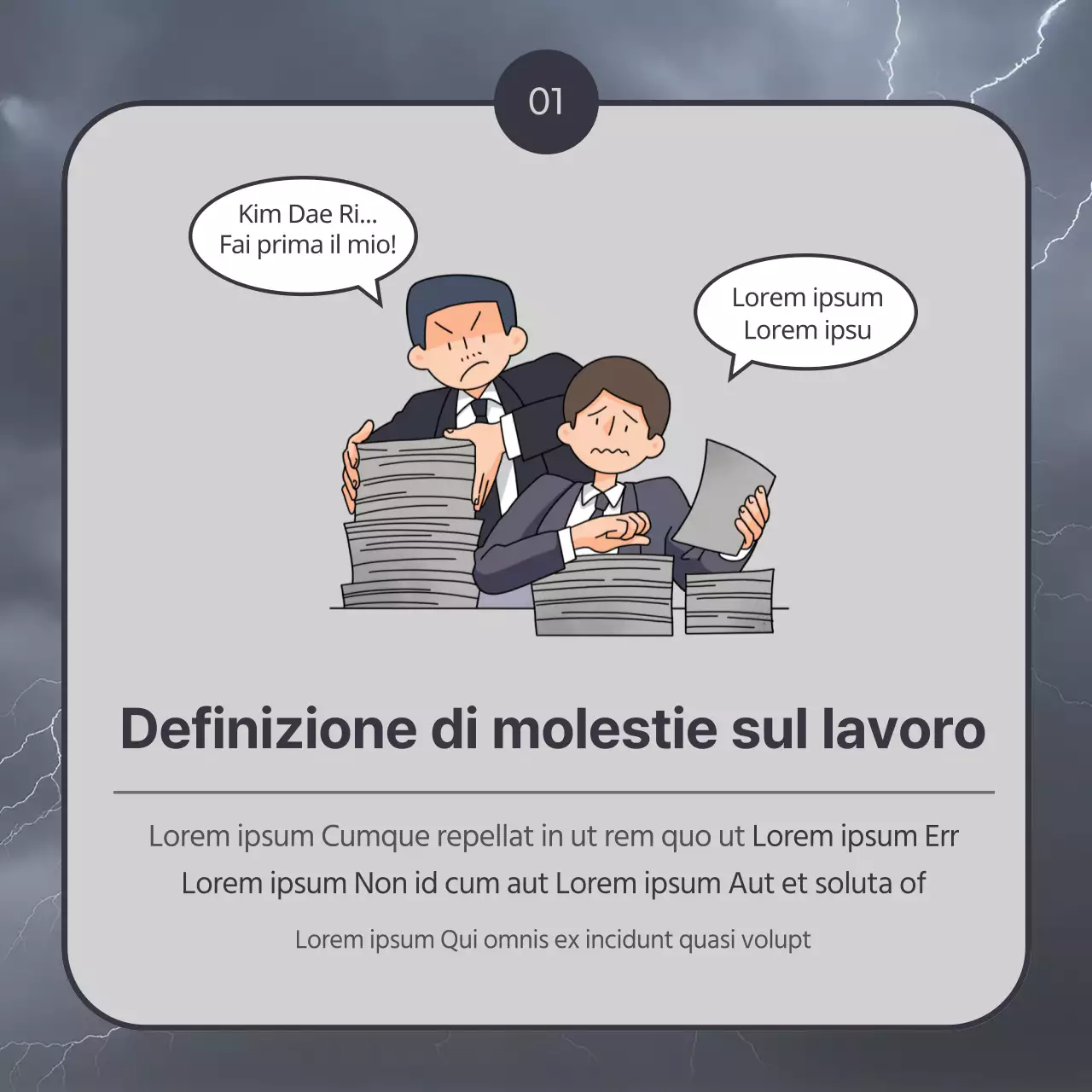 Una guida per denunciare le molestie sul posto di lavoro in vintage navy e grey