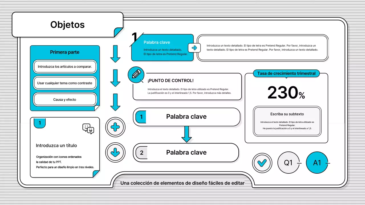 El estilo de ilustración empresarial básico y fácil de editar de Blue