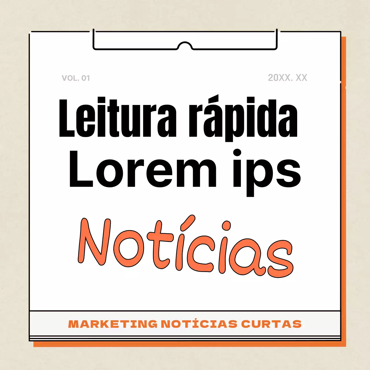 Laranja e branco, moderno e limpo, destacando informações de marketing