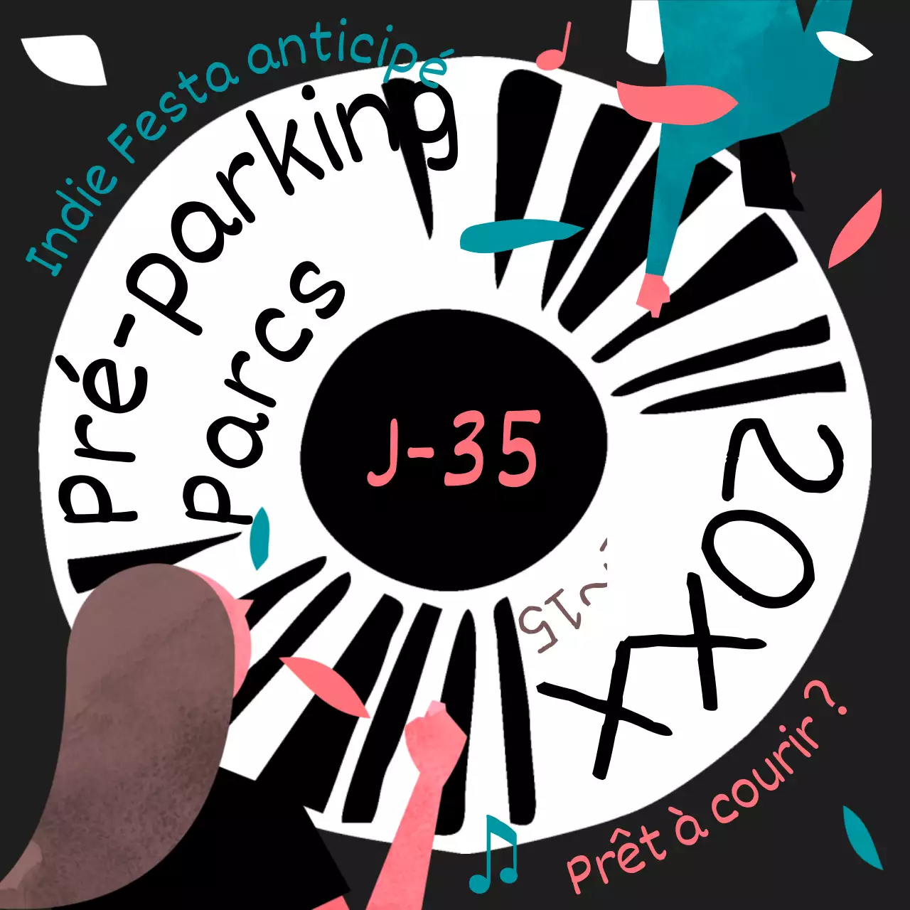 Promouvoir le festival avec du pop art noir et rose