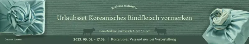 Grünes warmes Chuseok-Set mit koreanischem Rindfleisch Vorbestellungsanleitung