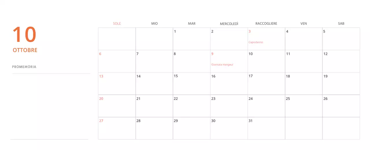 Simpatico calendario da tavolo illustrato verde a tema famiglia