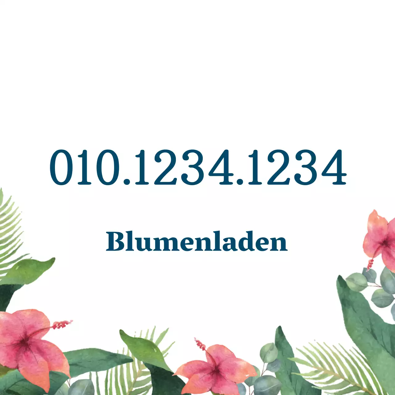 Zufällige Blumen in gedeckten Farben Ein einfaches Ladenschild mit Blumenladentext und floralen Illustrationen.
