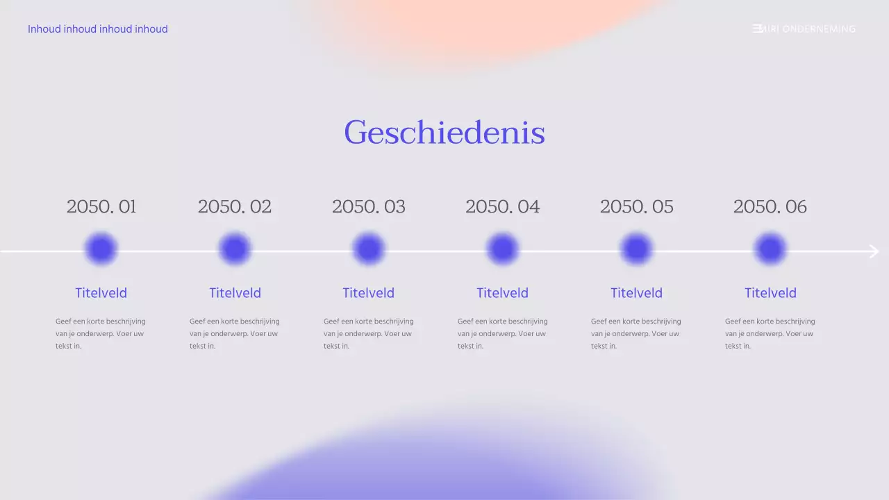 Sjabloon voor bedrijfspresentatie met paars kleurverloop