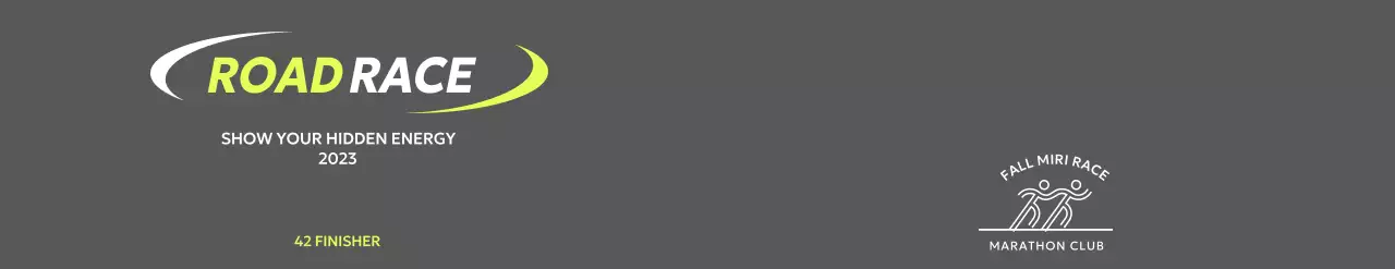 일러스트를 활용한 깔끔한 느낌의 마라톤 디자인