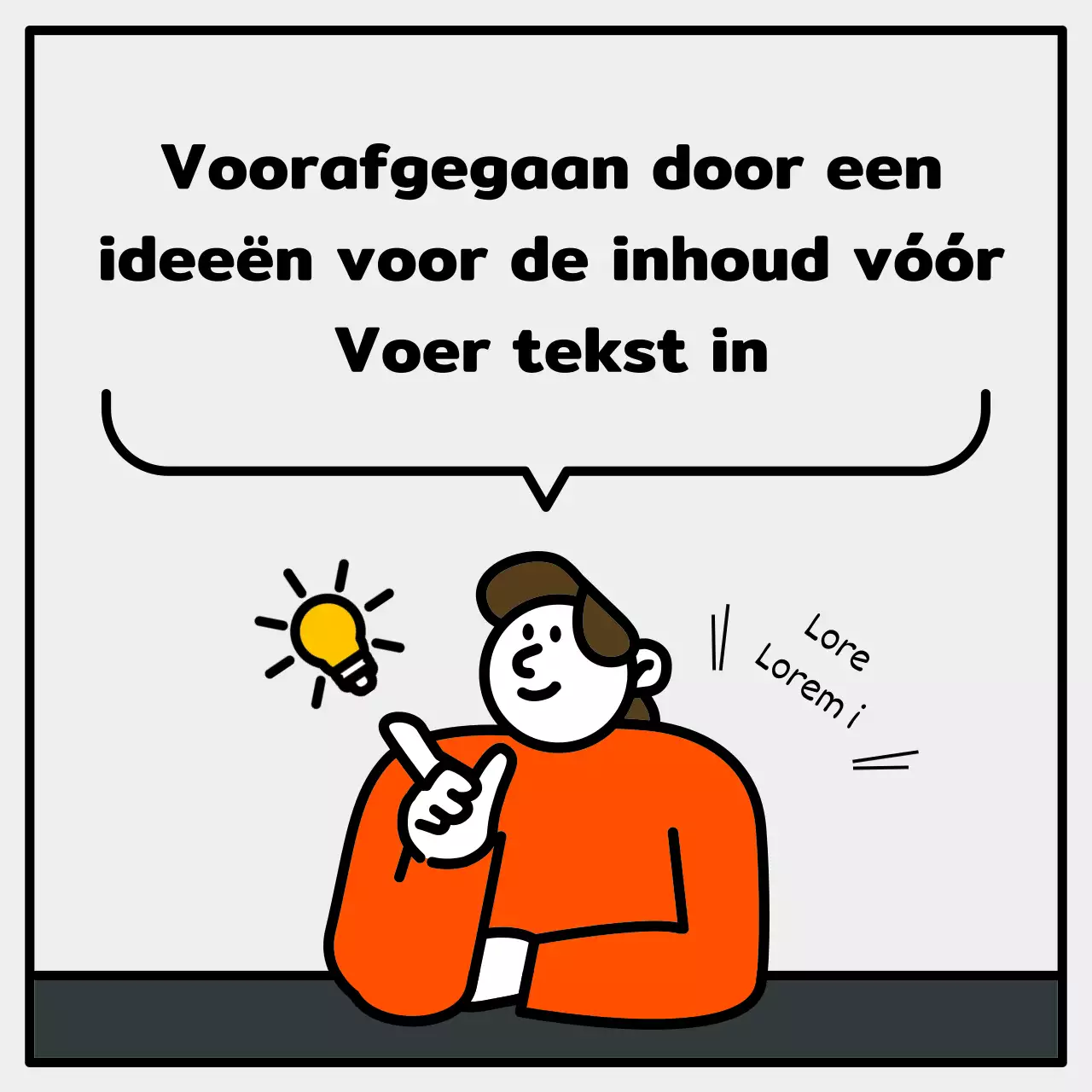 Basic en schattige illustratie met blauwe, rode en gele accenten