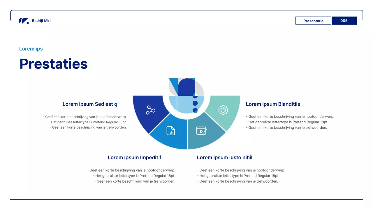 Geometrische zakelijke rapporten in blauw