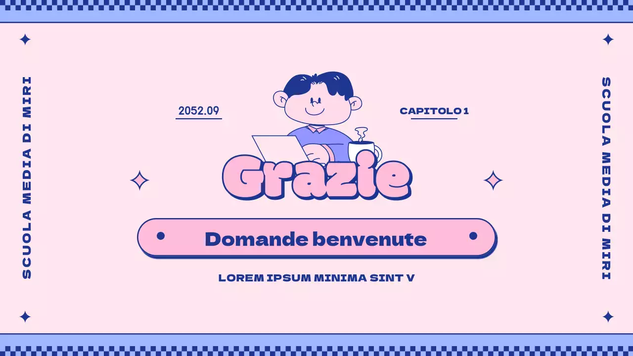 Introdurre il concetto di simpatici personaggi rosa e viola