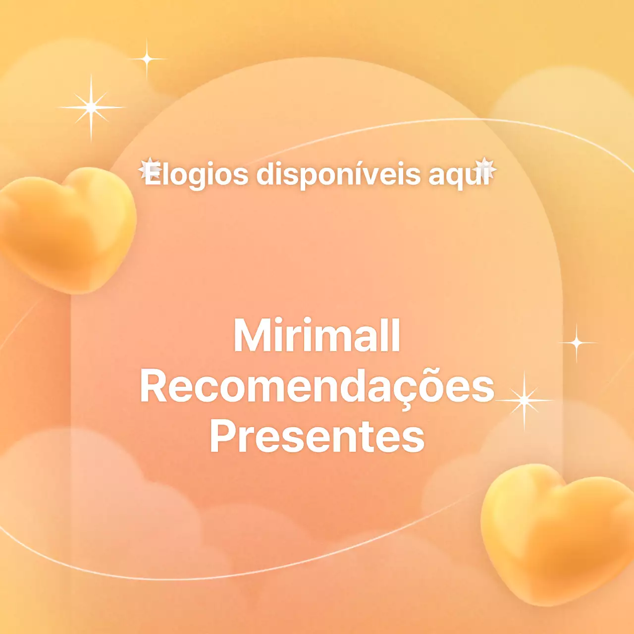 Evento de promoção de prendas emocionais com gradientes laranja