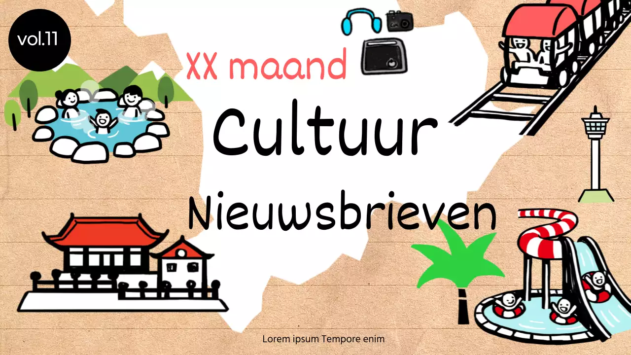 Een gids voor trendy buurten op een beige achtergrond