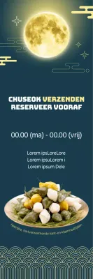 Obon voedselevenement met een luxe donkergroene achtergrond en gele traditionele illustraties