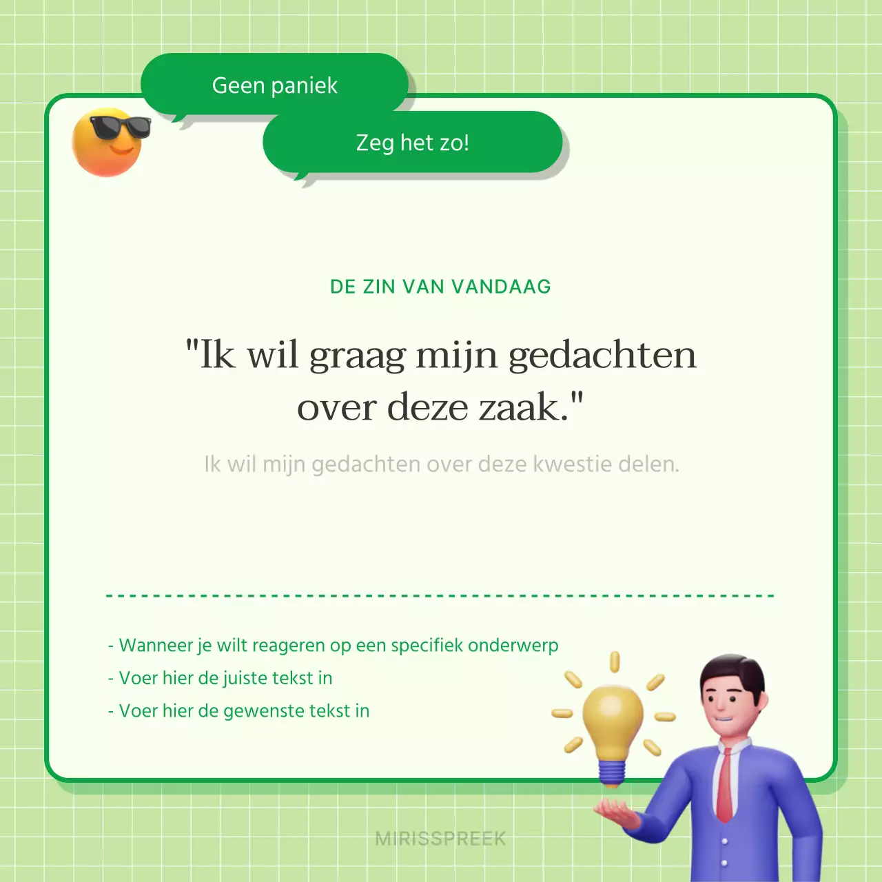 Modern zakelijk Engels in het groen