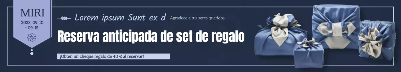 Encargue por adelantado un lujoso set de regalo Chuseok con fondo azul marino