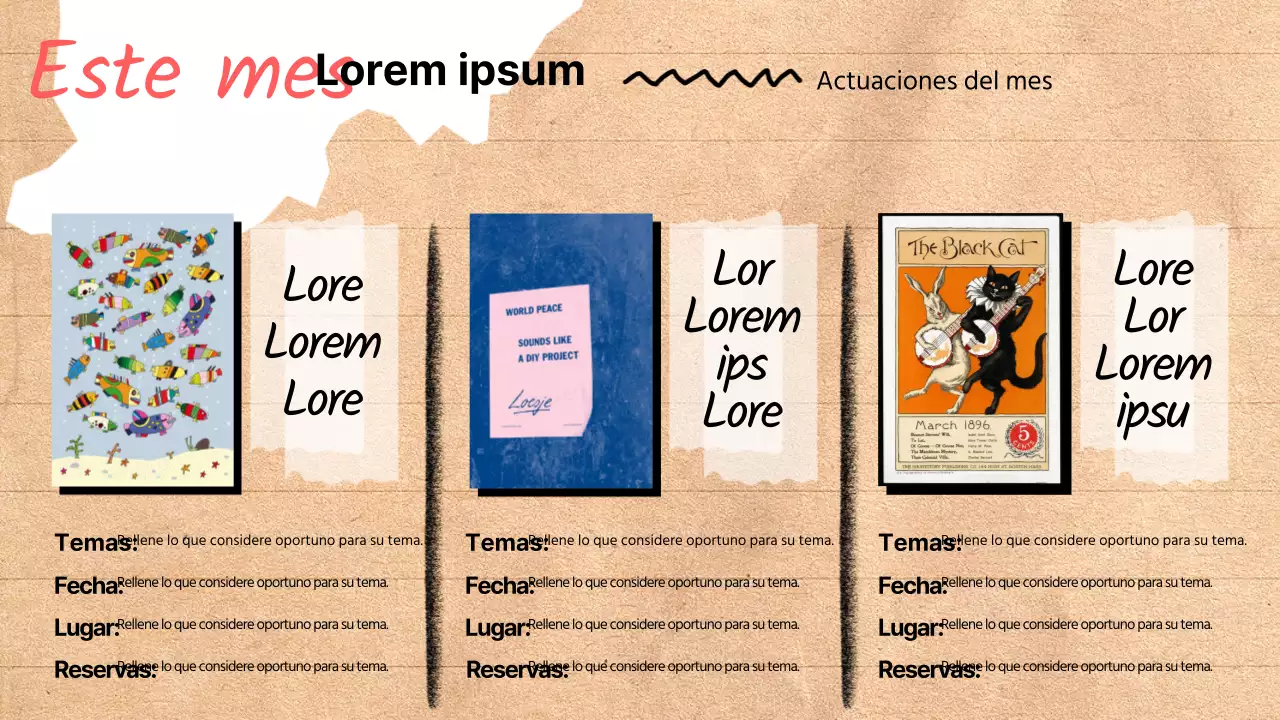 Guía de barrios de moda sobre fondo beige