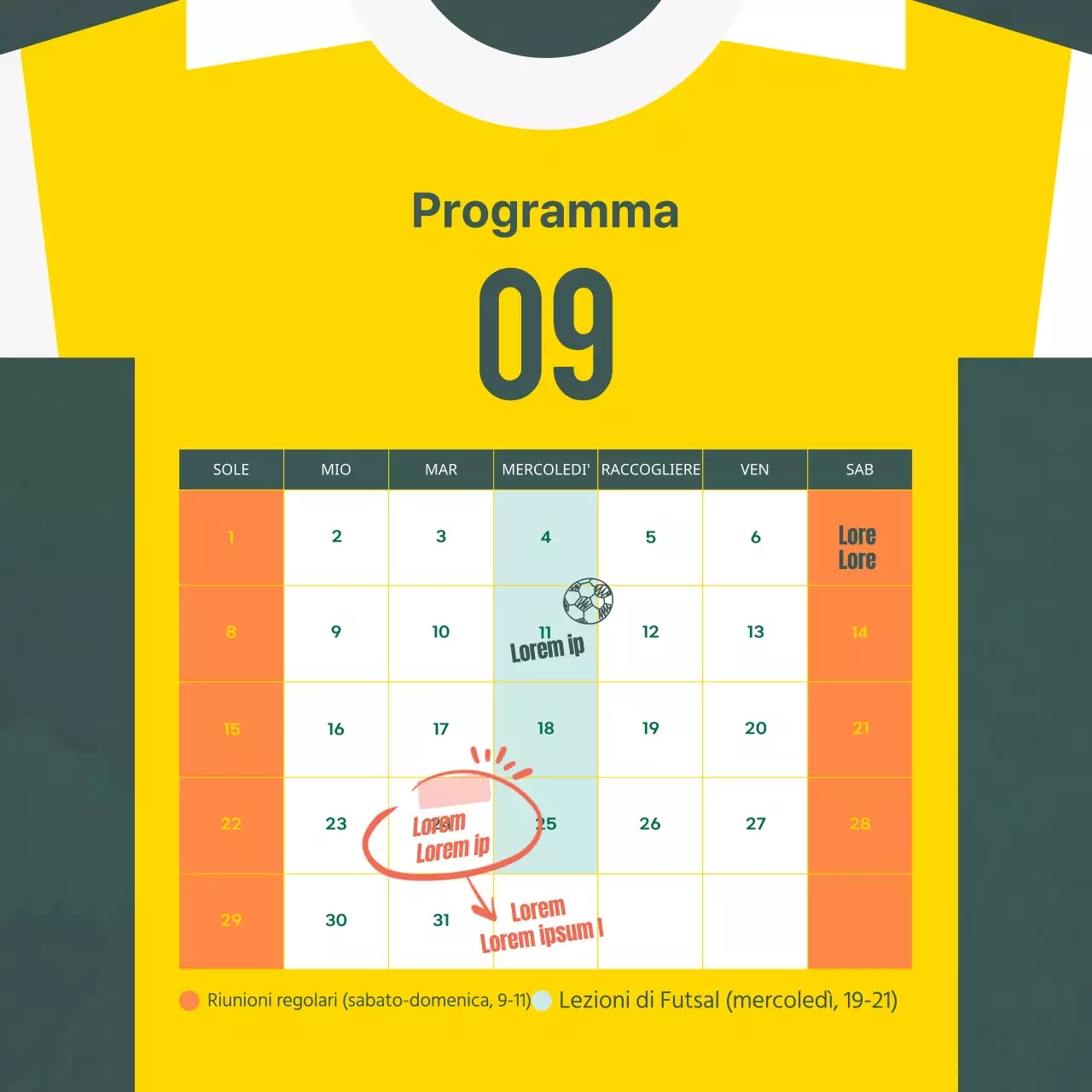 Una semplice linea temporale gialla uniforme