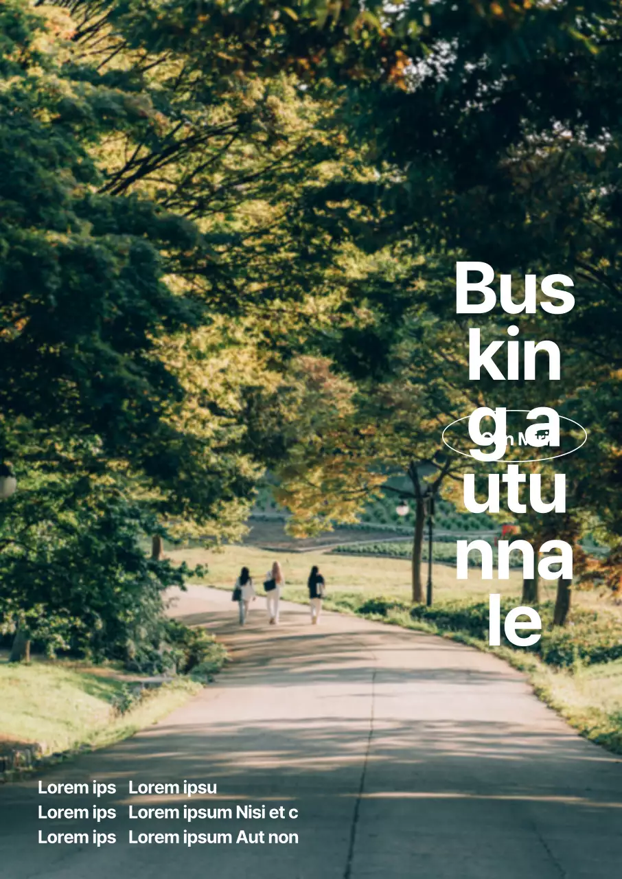 Una performance autunnale accentuata da una nitida fotografia del bosco e da un audace layout di caratteri.