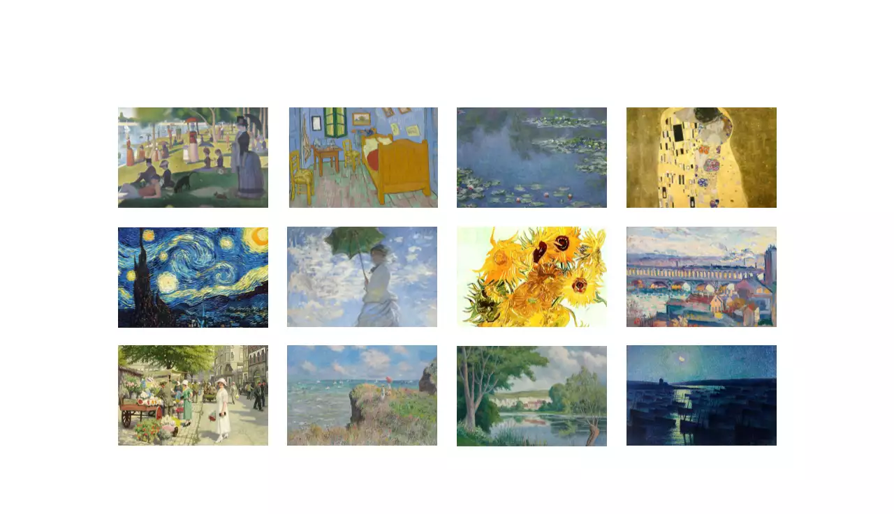 黒とグレーのシンプルでクラシックな名画。