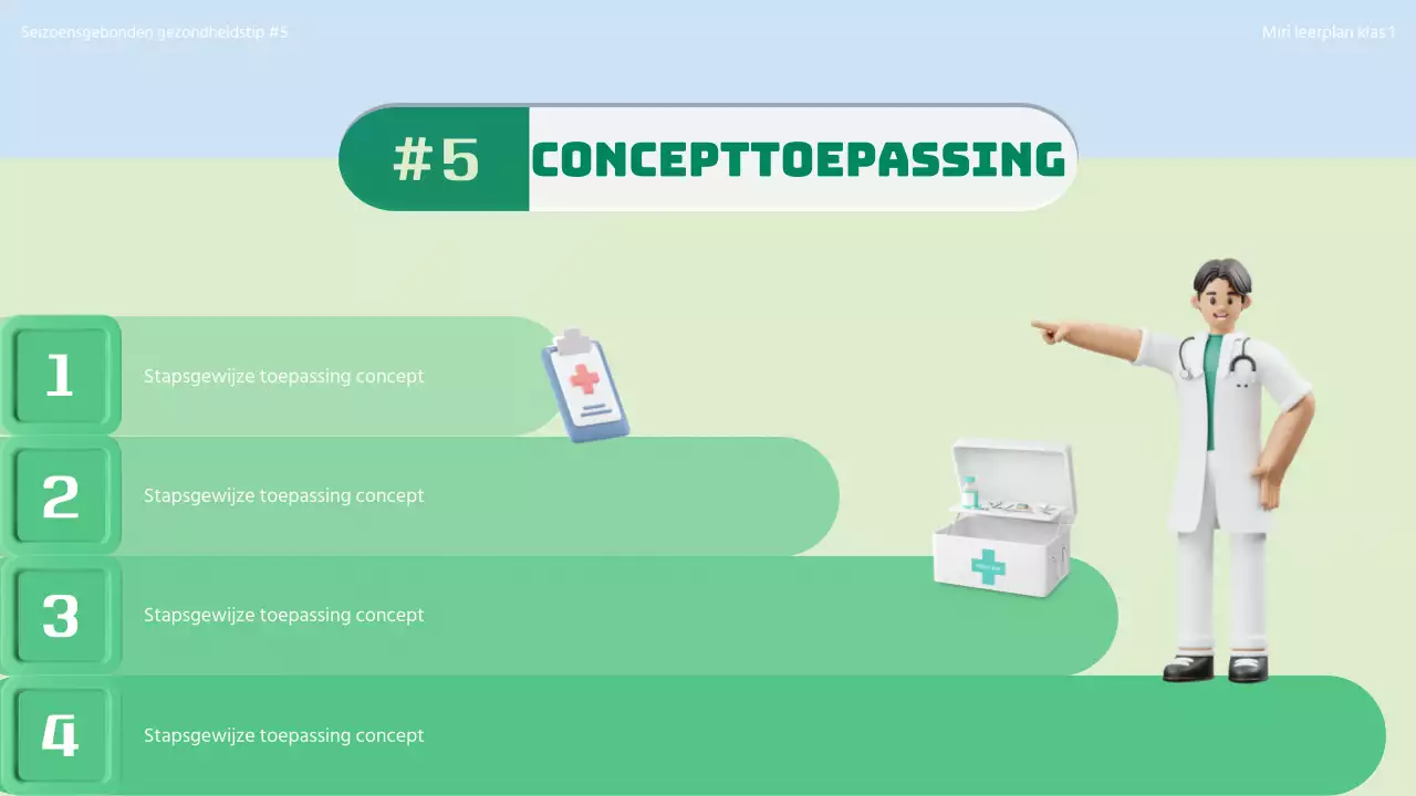 Inleiding tot het concept van seizoensgebonden gezondheidszorg met 3D-illustraties in chartreuse en lichtblauw.