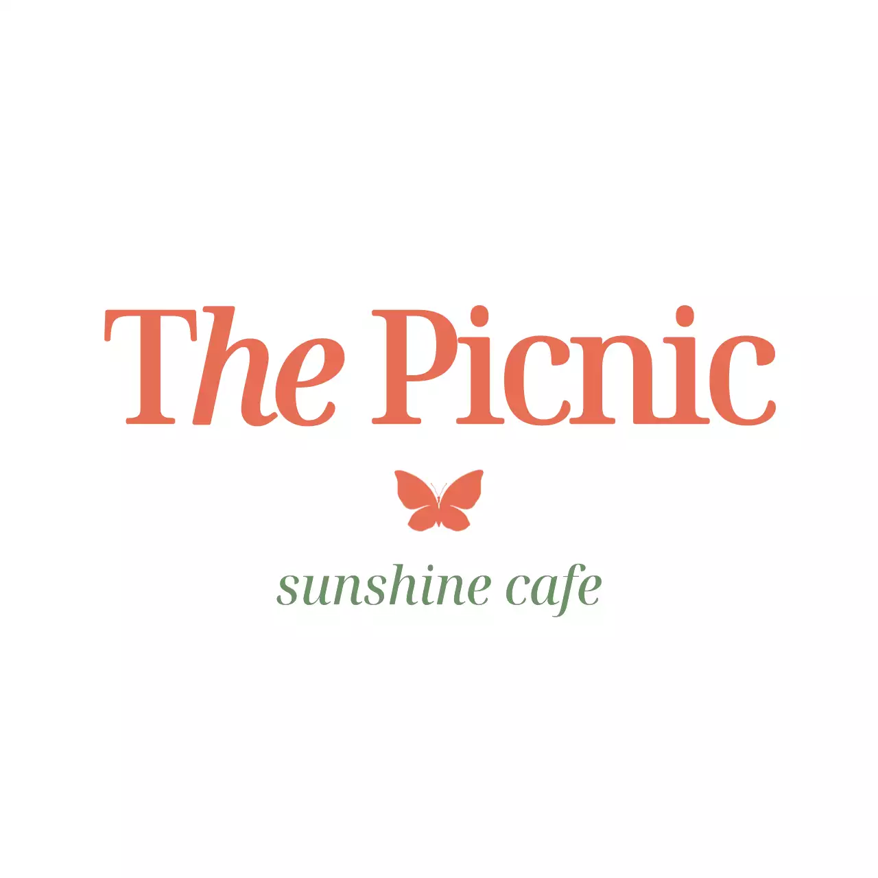 白 シンプル カフェ ロゴ