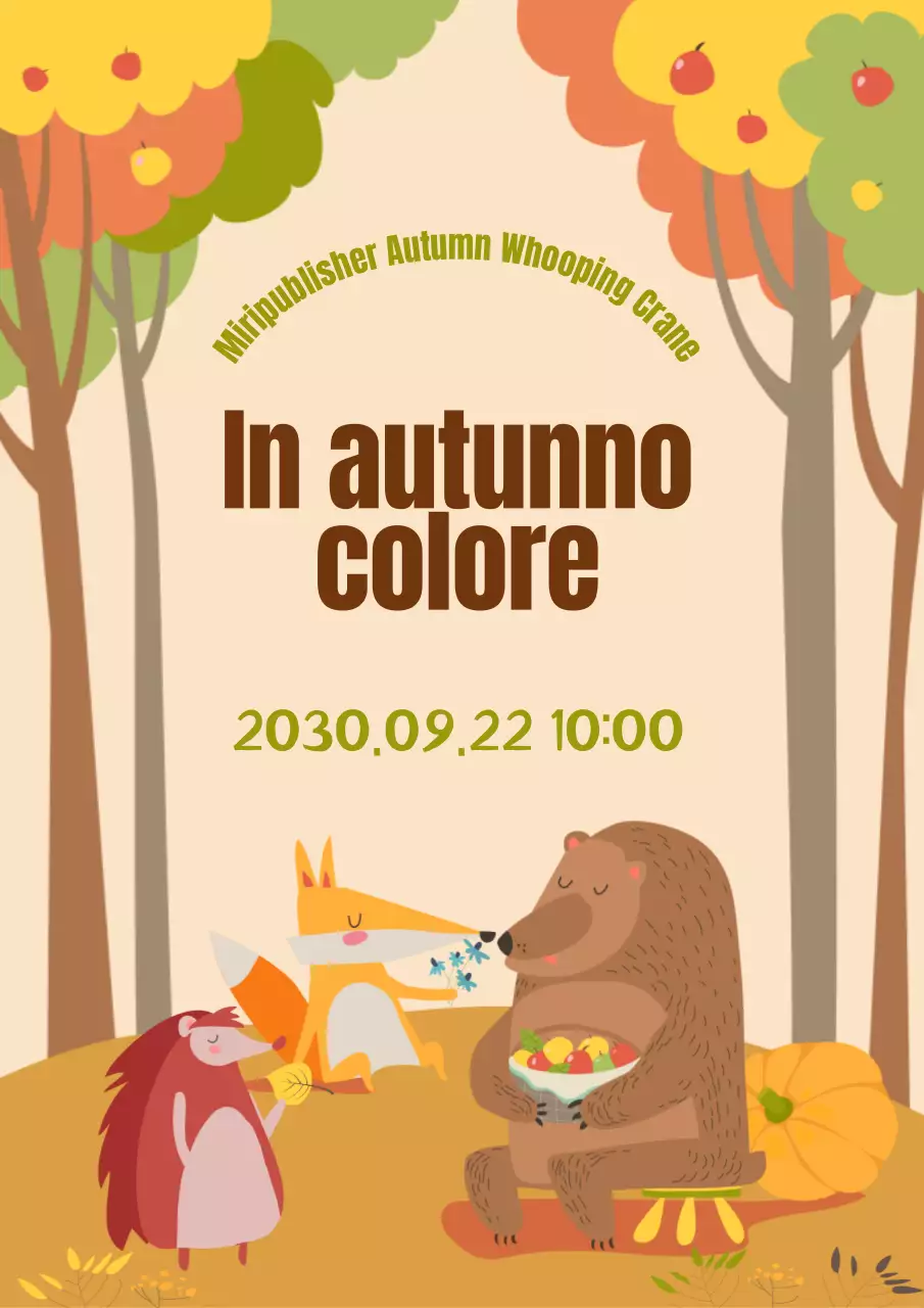 Gru a becco d'oca autunnali illustrate