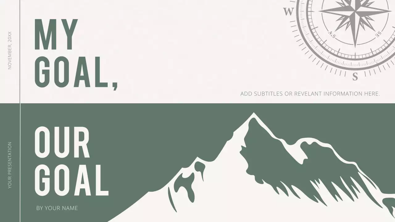 Green and White Minimal Goals and Objectives proposal