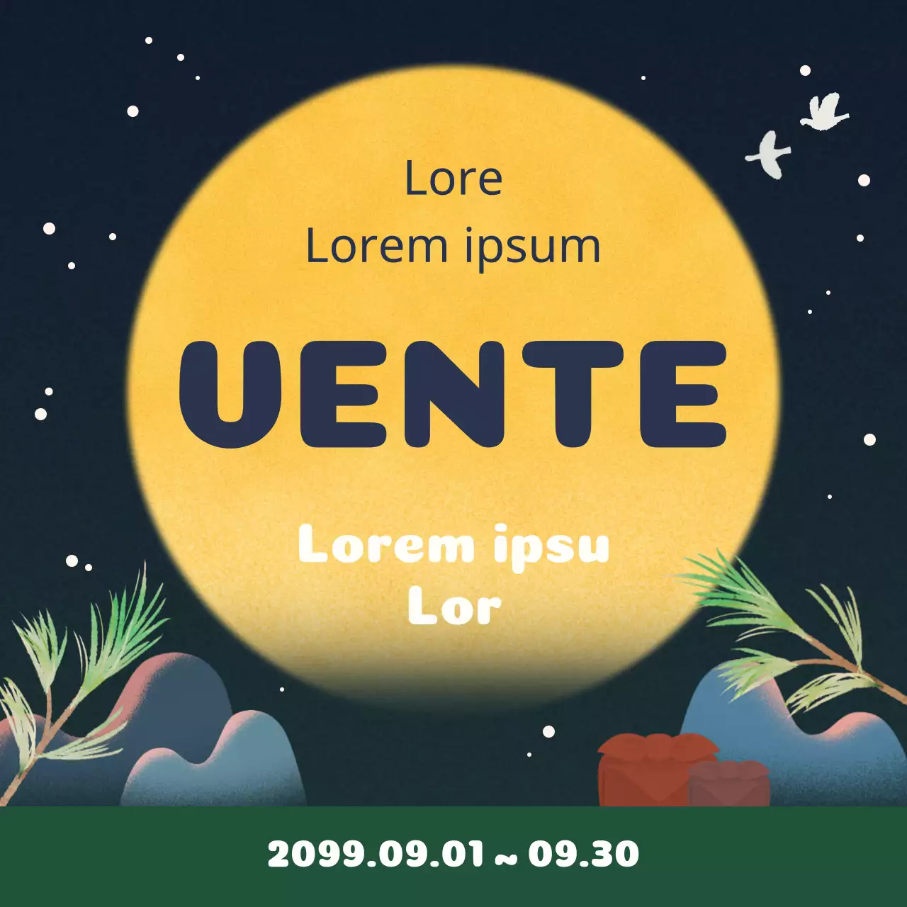 Un guide simple des réductions Obon en bleu marine et jaune