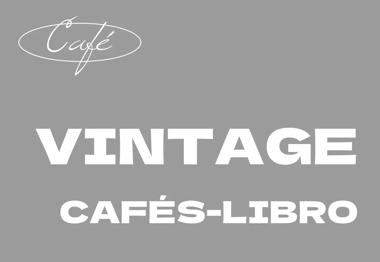 Sencillo rótulo de escaparate con texto vintage en blanco y negro y líneas circulares.