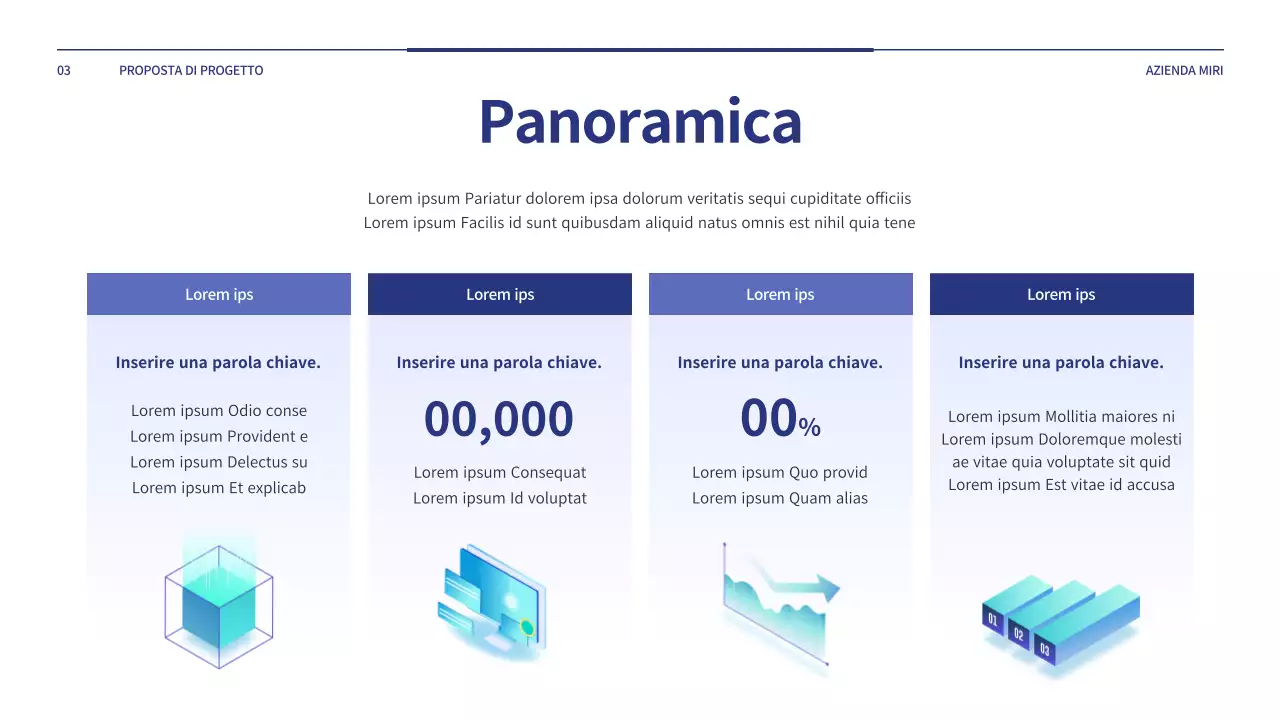 Una semplice proposta di progetto in blu