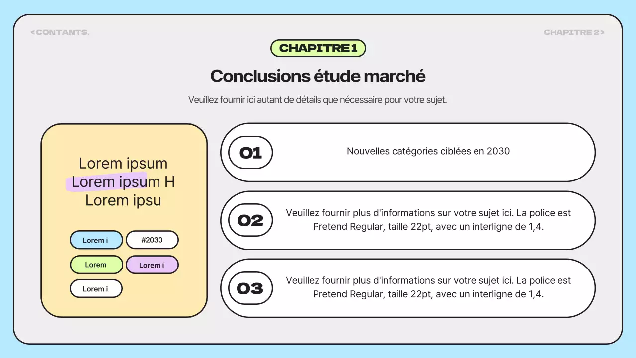 Des rapports d'étude de marché simples, aux couleurs de l'arc-en-ciel