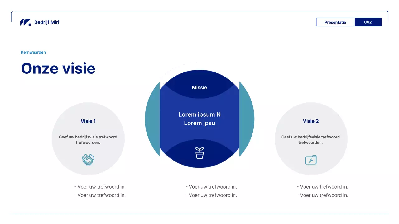 Geometrische zakelijke rapporten in blauw