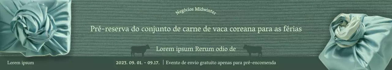 Guia de pré-reserva do conjunto de carne de vaca coreana Green Warm Chuseok