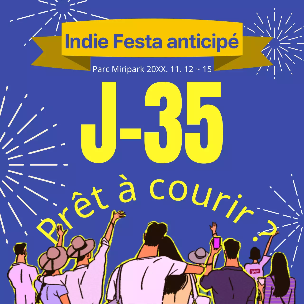 Promouvoir un festival kitsch en bleu