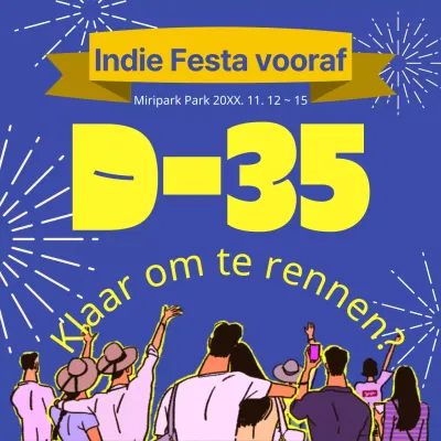 Promoot een kitscherig festival in blauw