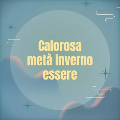 Un messaggio di auguri per le festività del Chuseok con la luna piena e una combinazione di colori blu e limone che ricorda l'alba.