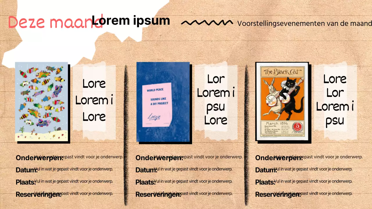 Een gids voor trendy buurten op een beige achtergrond