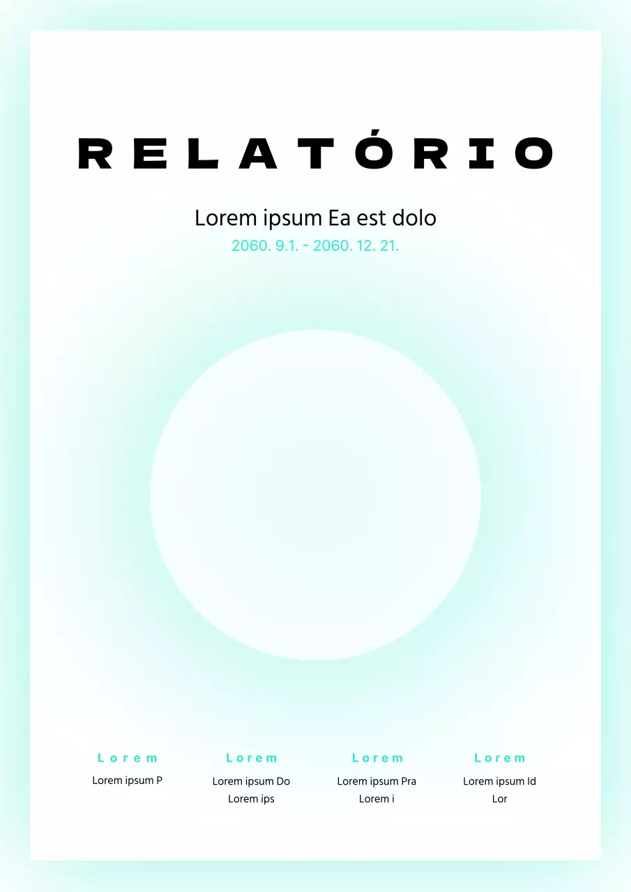 Tema azul claro formas simples capa de relatório