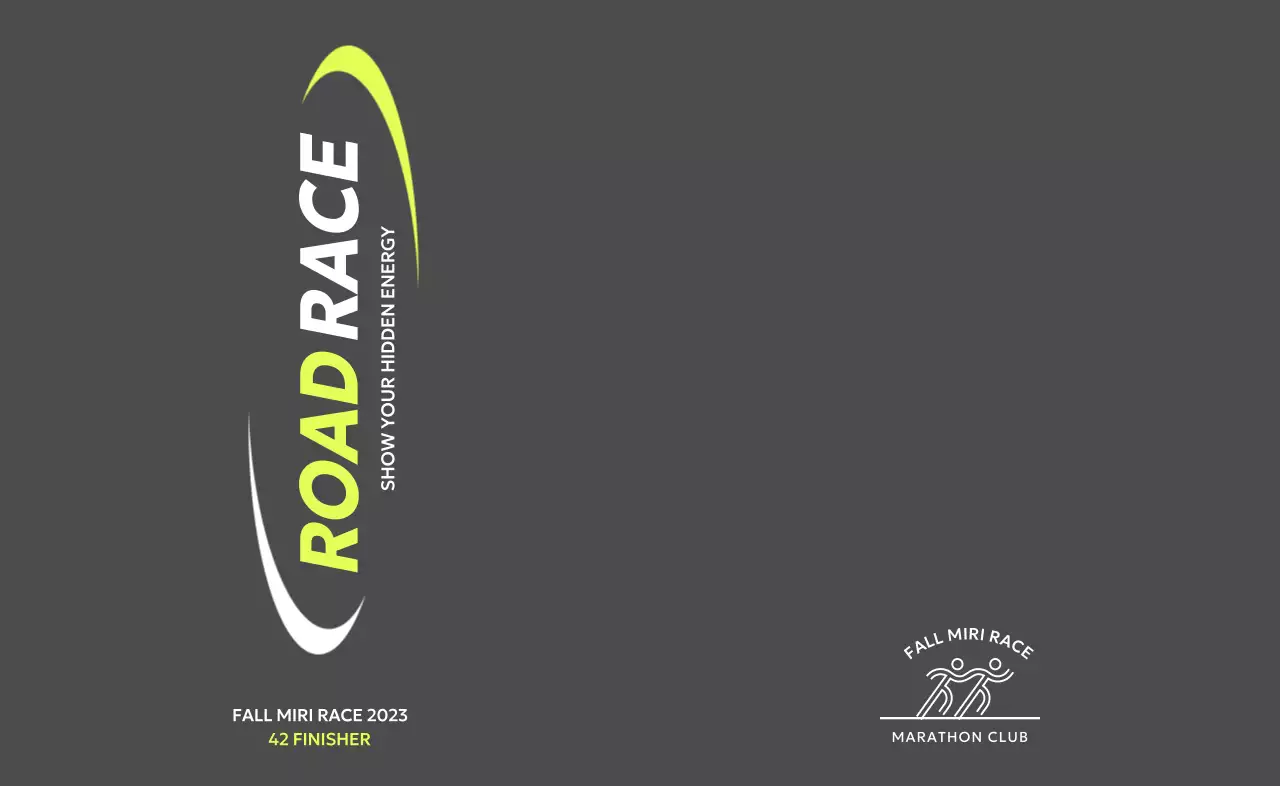 일러스트를 활용한 깔끔한 느낌의 마라톤 디자인