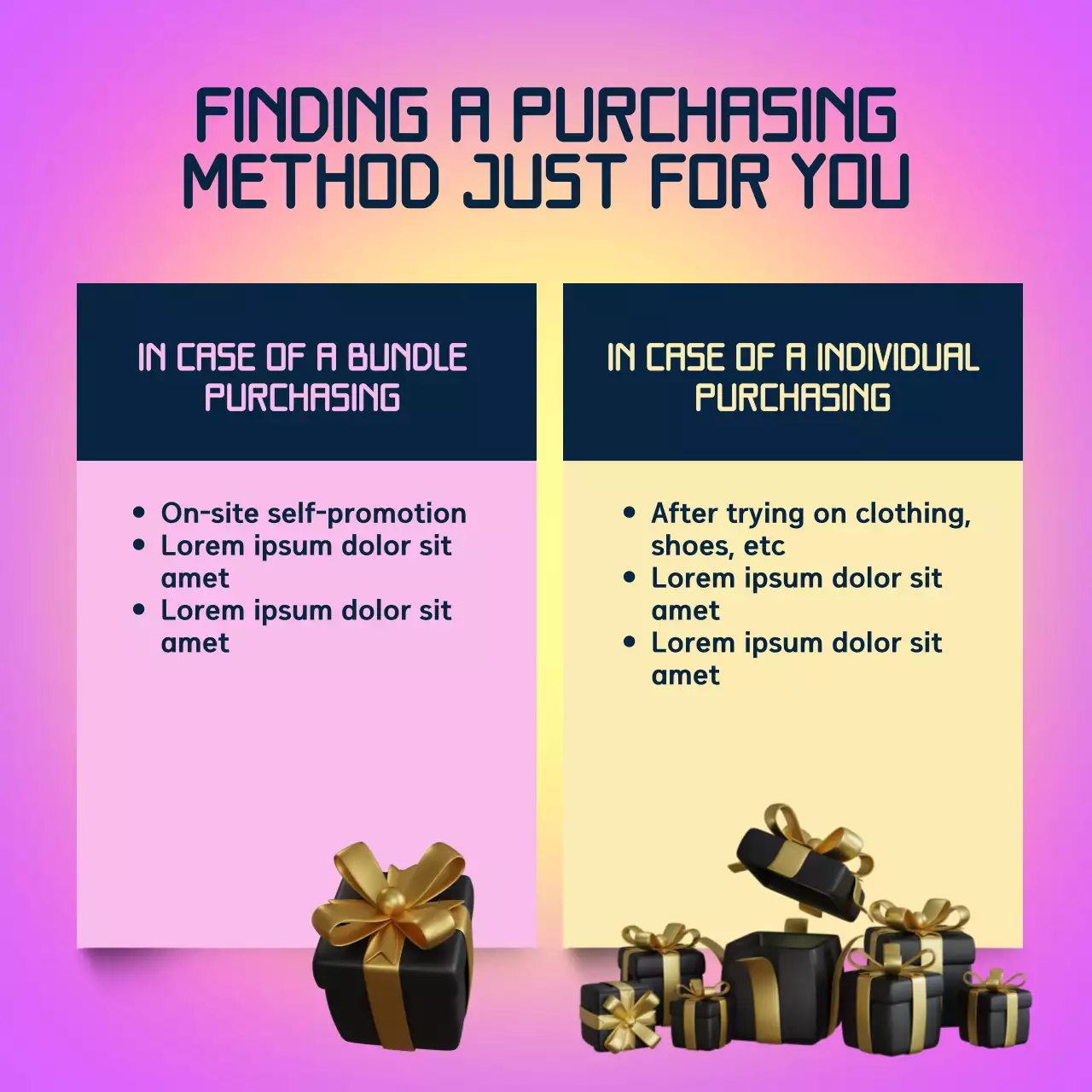 Navy Trendy Black Friday Promotion Social Media Post